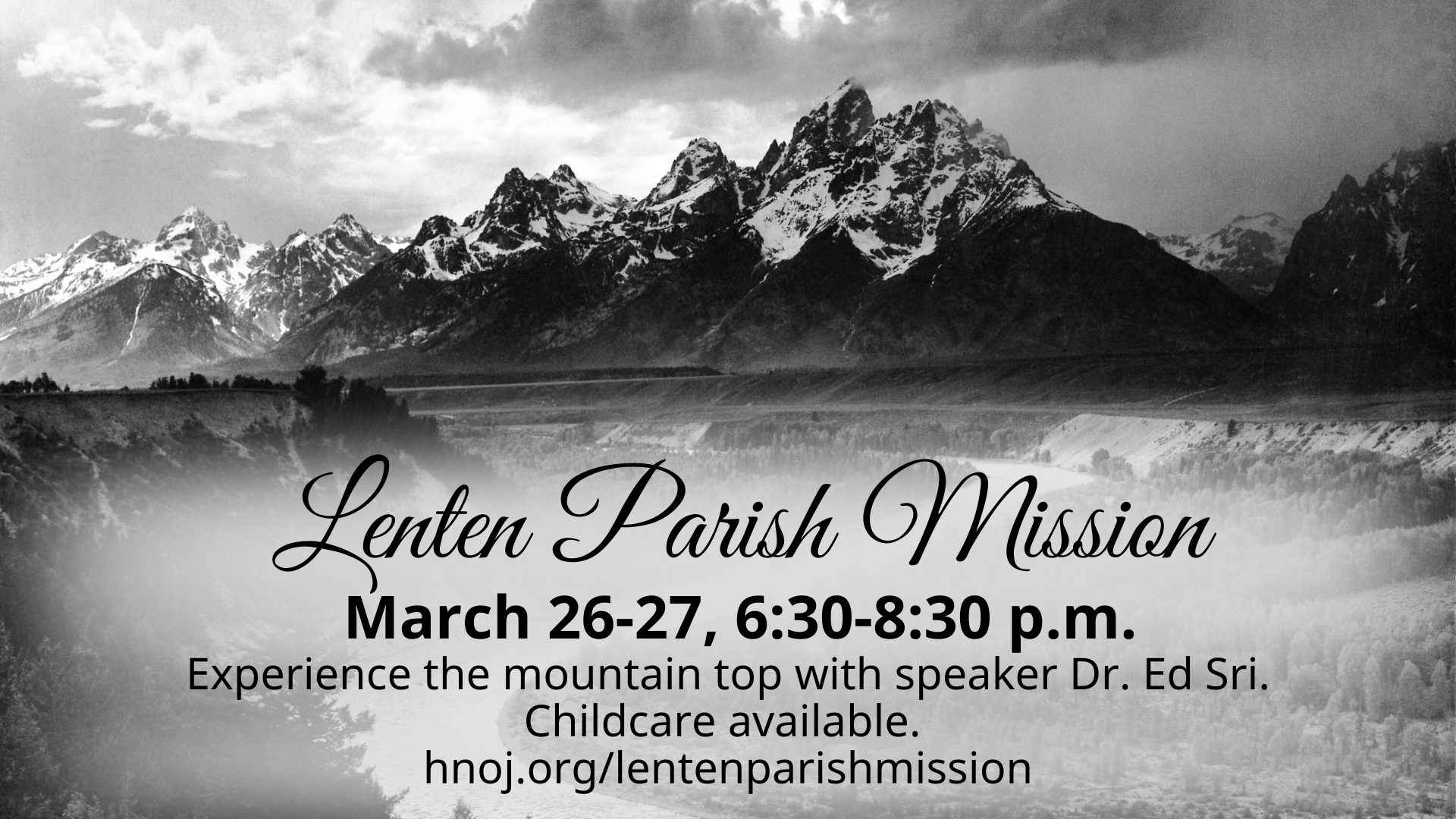 Lenten Parish Mission March 26 27 2